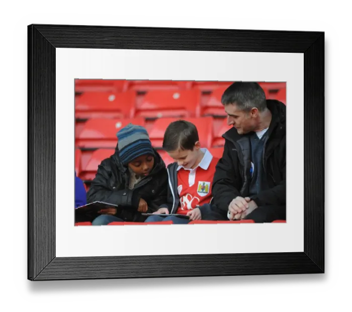 Framed Print : Intense Football Rivalry: Bristol City vs Fleetwood Town at Ashton Gate, 01 / 02 / 2015