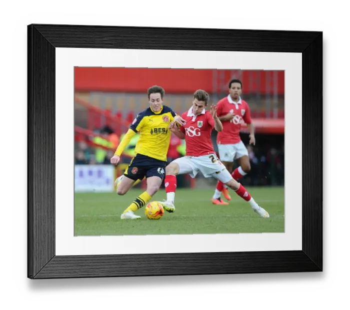 Framed Print : Battling for Supremacy: Bryan vs Morris in Intense Bristol City vs Fleetwood Town Clash Framed Print : Battling for Supremacy: Bryan vs Morris in Intense Bristol City vs Fleetwood Town Clash