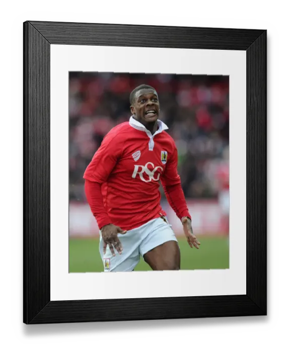 Framed Print : Bristol City's Kieran Agard in Action Against Fleetwood Town, Sky Bet League One, Ashton Gate, 01 / 02 / 2015 Framed Print : Bristol City's Kieran Agard in Action Against Fleetwood Town, Sky Bet League One, Ashton Gate, 01 / 02 / 2015