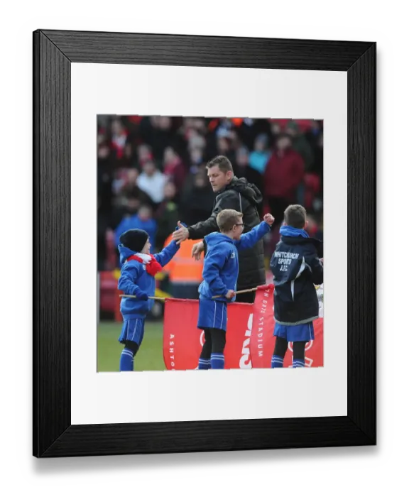 Framed Print : Steve Cotterill Greets Flag Bearers Before Bristol City vs Fleetwood Town Match, Sky Bet League One, Ashton Gate Framed Print : Steve Cotterill Greets Flag Bearers Before Bristol City vs Fleetwood Town Match, Sky Bet League One, Ashton Gate