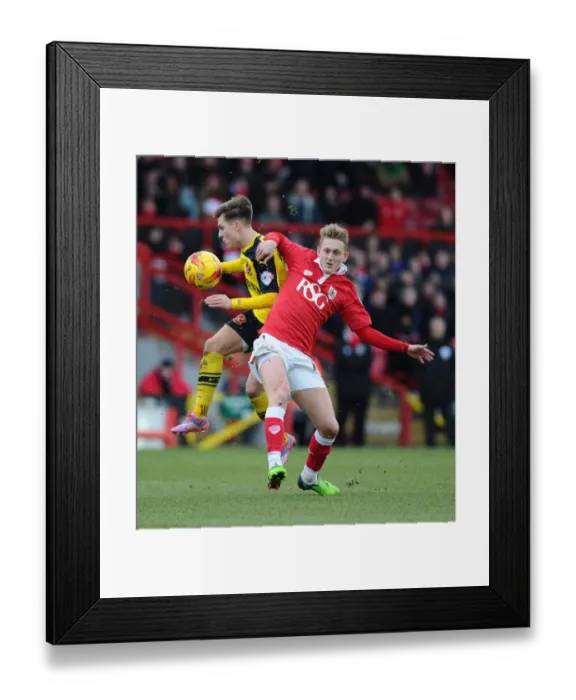 Framed Print : Battling for Supremacy: George Saville vs. Nick Haughton in the Thrilling Bristol City vs. Fleetwood Town Clash Framed Print : Battling for Supremacy: George Saville vs. Nick Haughton in the Thrilling Bristol City vs. Fleetwood Town Clash