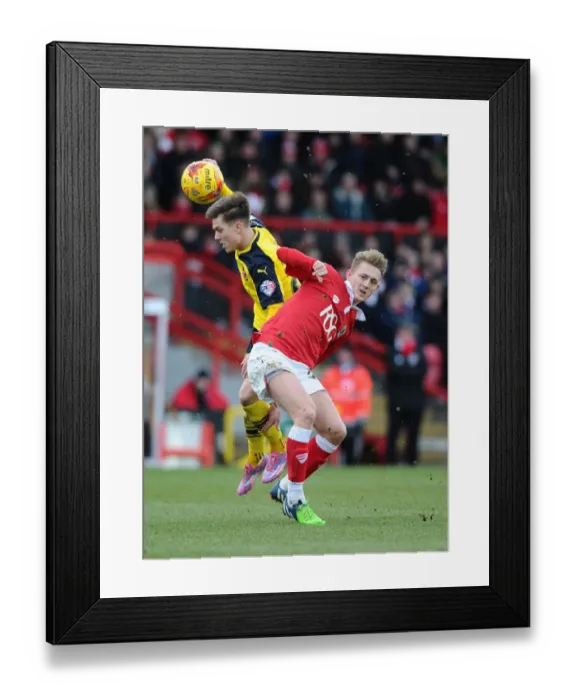Framed Print : Battling for Supremacy: Saville vs. Haughton in the Thrilling Bristol City vs. Fleetwood Town Clash, Sky Bet League One, 2015 Framed Print : Battling for Supremacy: Saville vs. Haughton in the Thrilling Bristol City vs. Fleetwood Town Clash, Sky Bet League One, 2015