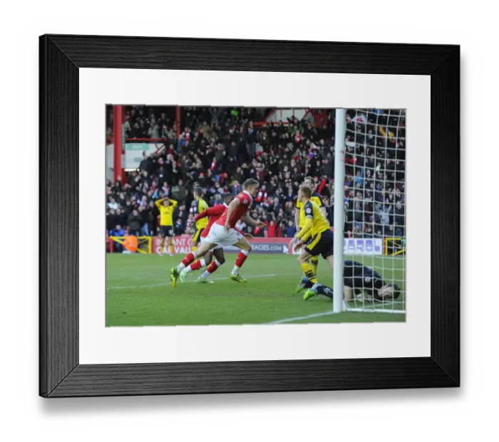 Framed Print : Matt Smith's Euphoric Goal Celebration: Bristol City's Thrilling Victory over Fleetwood Town in Sky Bet League One at Ashton Gate Framed Print : Matt Smith's Euphoric Goal Celebration: Bristol City's Thrilling Victory over Fleetwood Town in Sky Bet League One at Ashton Gate
