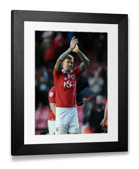 Framed Print : Steve Cotterill Celebrates with Fans after Bristol City's Victory over Fleetwood Town, January 2015 Framed Print : Steve Cotterill Celebrates with Fans after Bristol City's Victory over Fleetwood Town, January 2015