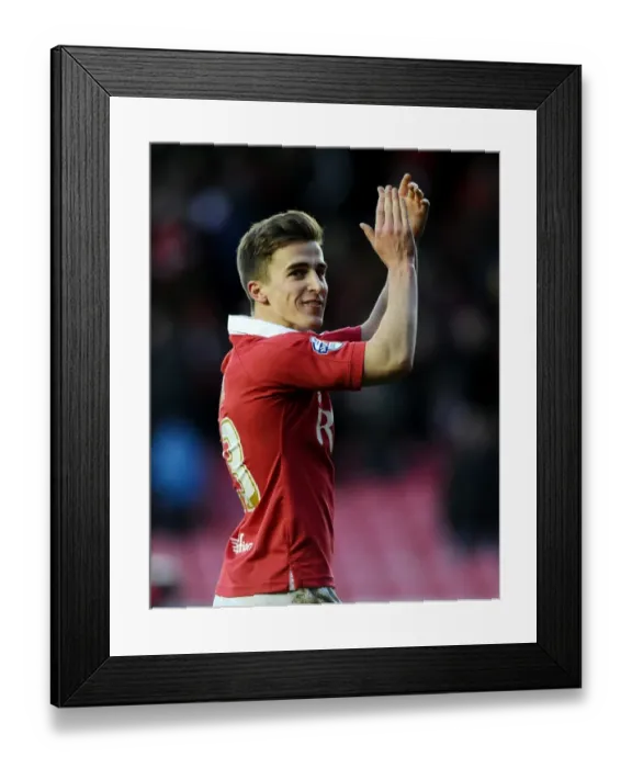 Framed Print : Bristol City's Joe Bryan in Action Against Fleetwood Town at Ashton Gate (February 1, 2015) - Sky Bet League One