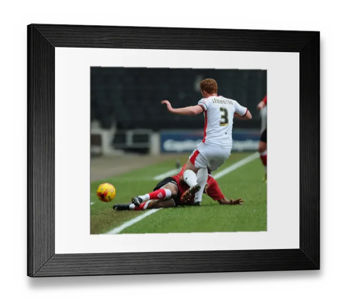 Framed Print : Bristol City's Korey Smith Fouled by MK Dons Dean Lewington during Sky Bet League One Match Framed Print : Bristol City's Korey Smith Fouled by MK Dons Dean Lewington during Sky Bet League One Match