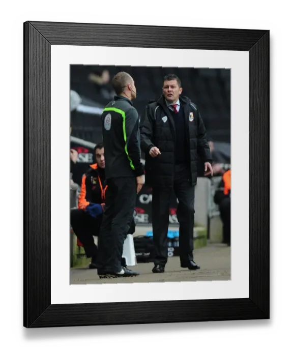 Framed Print : Steve Cotterill Leads Bristol City Against MK Dons at Stadium MK (07.02.2015) Framed Print : Steve Cotterill Leads Bristol City Against MK Dons at Stadium MK (07.02.2015)