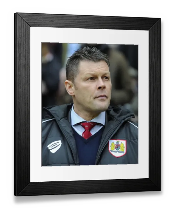 Framed Print : Steve Cotterill Leads Bristol City in Sky Bet League One Match at MK Dons (07 / 02 / 2015)
