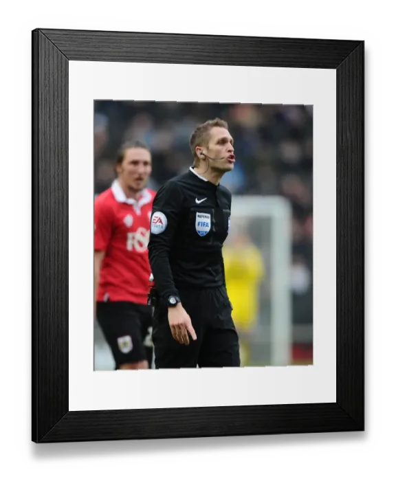 Framed Print : MK Dons vs. Bristol City Clash in Sky Bet League One: Craig Pawson Referees Framed Print : MK Dons vs. Bristol City Clash in Sky Bet League One: Craig Pawson Referees