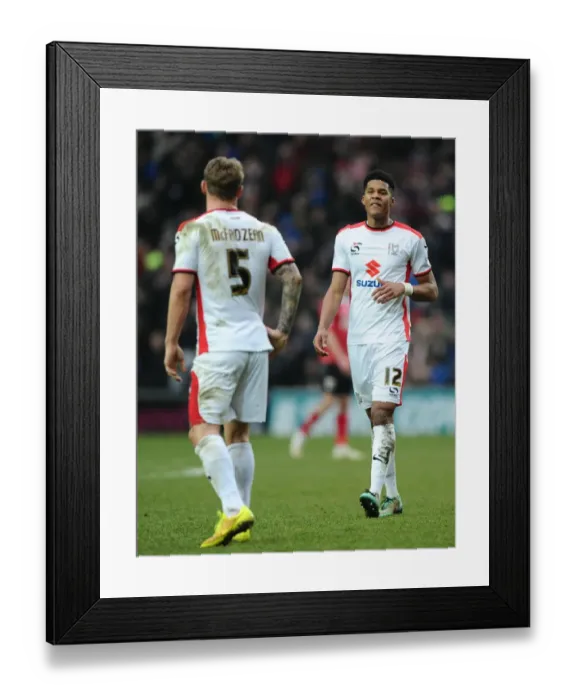 Framed Print : MK Dons vs. Bristol City: A Battle at Stadium MK, February 7, 2015