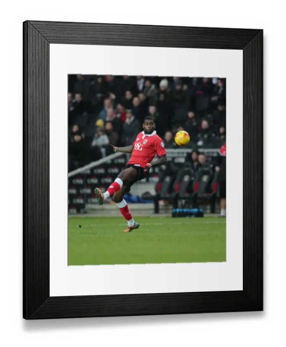 Framed Print : Jay Emmanuel-Thomas of Bristol City in Action against MK Dons at Stadium MK, 07 February 2015 Framed Print : Jay Emmanuel-Thomas of Bristol City in Action against MK Dons at Stadium MK, 07 February 2015
