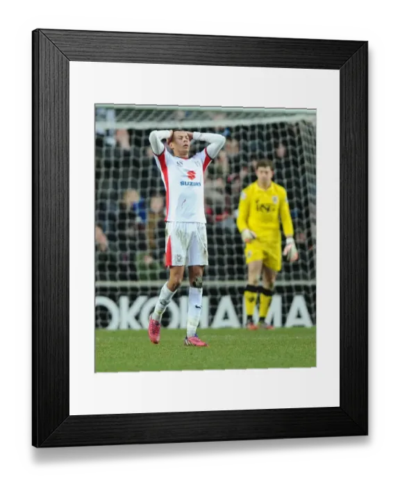 Framed Print : MK Dons Dele Alli Disappointed After Missed Goal vs. Bristol City (February 7, 2015) Framed Print : MK Dons Dele Alli Disappointed After Missed Goal vs. Bristol City (February 7, 2015)