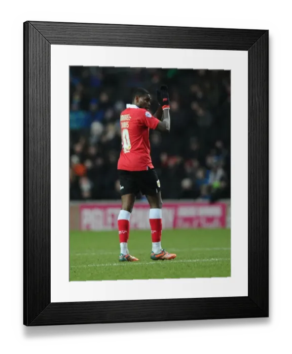 Framed Print : Jay Emmanuel-Thomas in Action: Bristol City vs MK Dons at Stadium MK, February 2015 Framed Print : Jay Emmanuel-Thomas in Action: Bristol City vs MK Dons at Stadium MK, February 2015