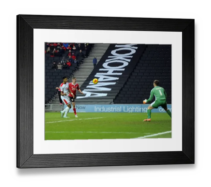 Framed Print : Bristol City's Joe Bryan Charges Towards Goal in MK Dons vs. Bristol City Football Match, February 2015 Framed Print : Bristol City's Joe Bryan Charges Towards Goal in MK Dons vs. Bristol City Football Match, February 2015
