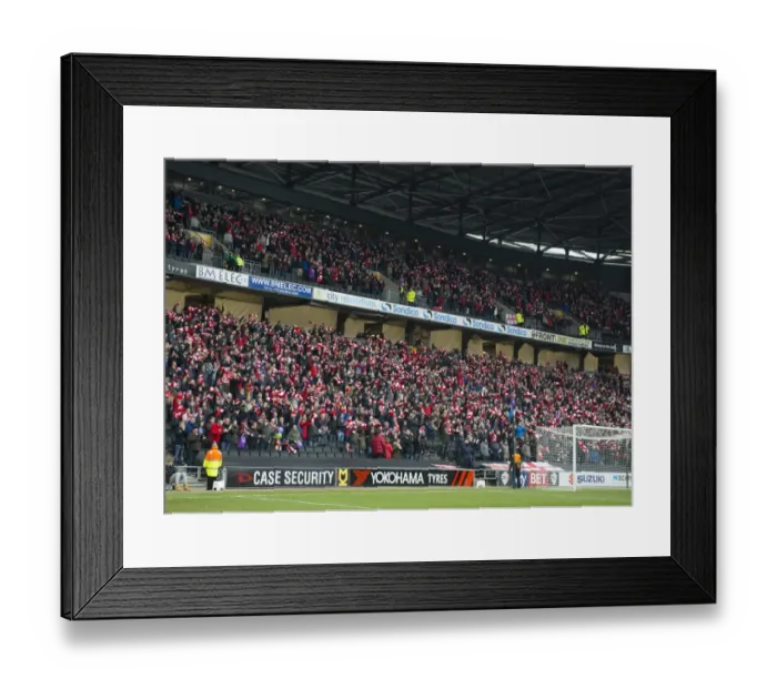 Framed Print : Five Thousand Strong: The Sea of Bristol City Scarves at MK Dons (MK Dons v Bristol City, Sky Bet League One) Framed Print : Five Thousand Strong: The Sea of Bristol City Scarves at MK Dons (MK Dons v Bristol City, Sky Bet League One)