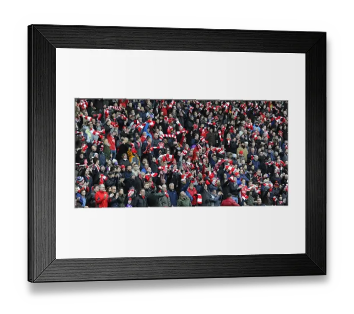 Framed Print : Five Thousand Strong: A Sea of Bristol City Scarves at Stadium MK