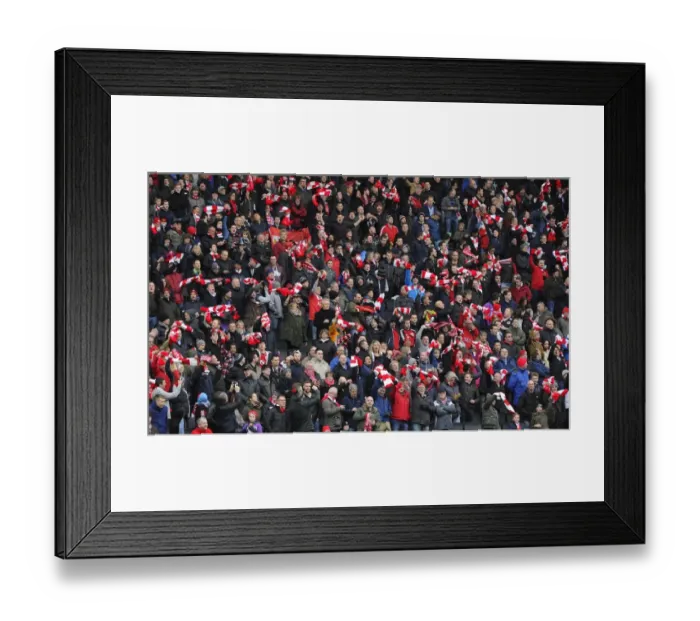 Framed Print : Sea of Scarves: Unified Support of Bristol City Fans at MK Dons Match, February 2015 Framed Print : Sea of Scarves: Unified Support of Bristol City Fans at MK Dons Match, February 2015