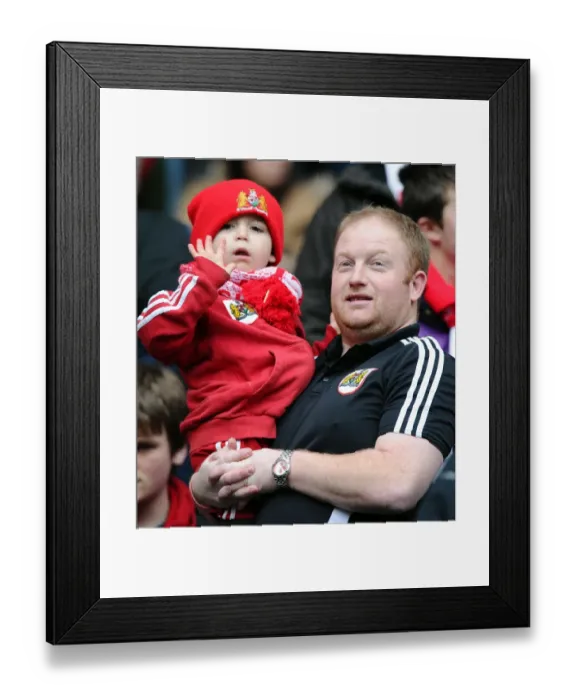 Framed Print : Unwavering Support: A Sea of Bristol City Fans at MK Dons vs. Bristol City, Sky Bet League One (February 2015)