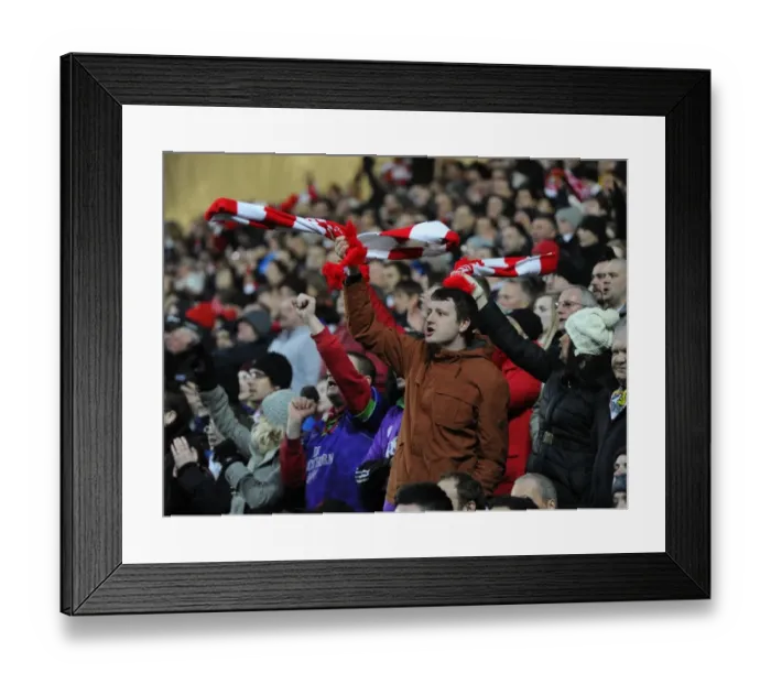 Framed Print : Bristol City Fans Rally at Stadium MK during MK Dons vs. Bristol City, Sky Bet League One