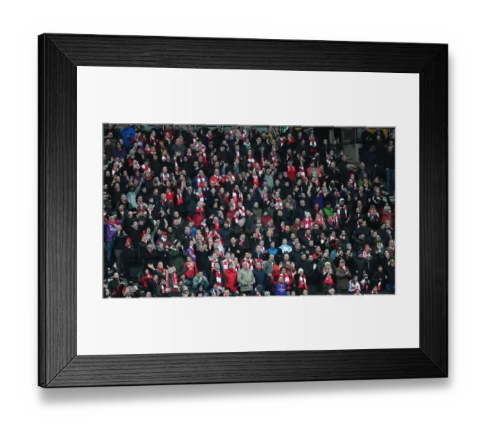 Framed Print : Bristol City Fans in Action at Stadium MK during MK Dons vs. Bristol City Football Match, Sky Bet League One Framed Print : Bristol City Fans in Action at Stadium MK during MK Dons vs. Bristol City Football Match, Sky Bet League One