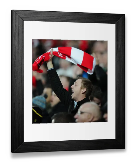 Framed Print : Sea of Scarves: Unified Display of Bristol City Fans at MK Dons Match, February 2015 Framed Print : Sea of Scarves: Unified Display of Bristol City Fans at MK Dons Match, February 2015