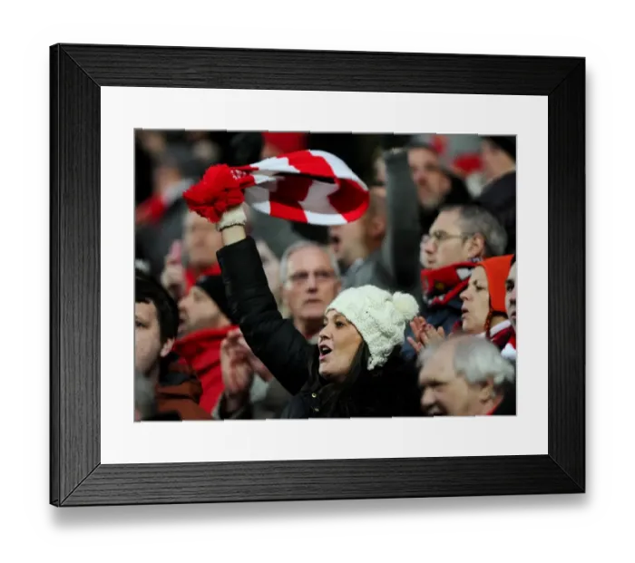 Framed Print : Sea of Scarves: Unified Display of Bristol City Fans at MK Dons Match, February 2015 Framed Print : Sea of Scarves: Unified Display of Bristol City Fans at MK Dons Match, February 2015
