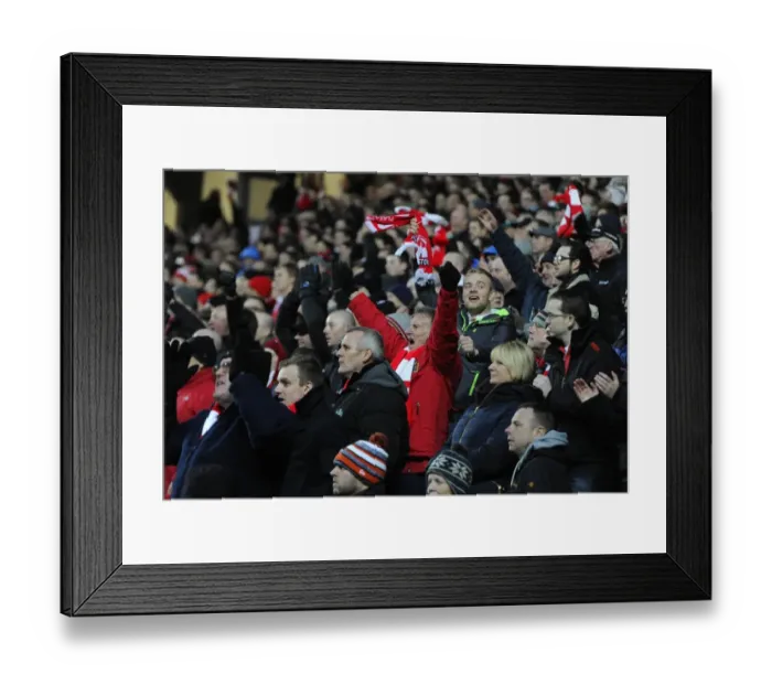 Framed Print : Unwavering Passion of Bristol City Fans at MK Dons vs. Bristol City (February 7, 2015)