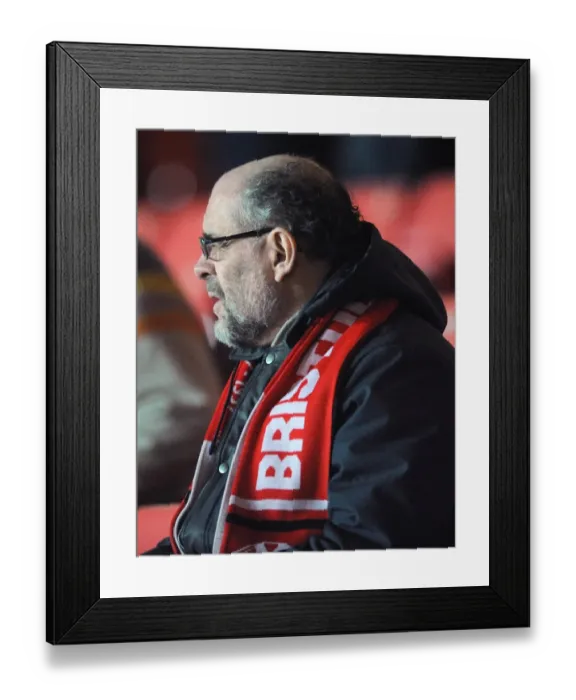 Framed Print : Bristol City Fan's Passion: Bristol City vs Port Vale at Ashton Gate, Sky Bet League One (February 10, 2015)