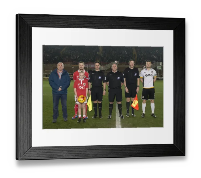 Framed Print : Bristol City vs Port Vale: Mascots Face-Off in Sky Bet League One Match, Ashton Gate Stadium