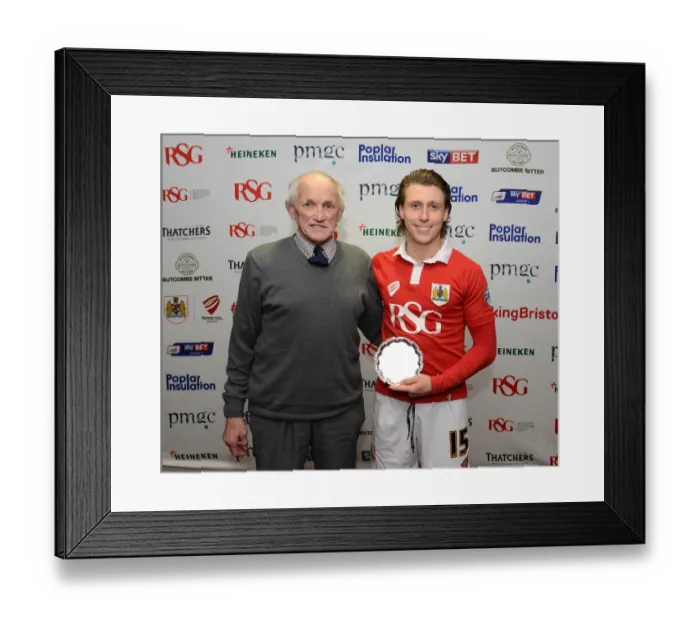 Framed Print : Bristol City FC: Man of the Match Awarded at Ashton Gate after Win against Port Vale Framed Print : Bristol City FC: Man of the Match Awarded at Ashton Gate after Win against Port Vale