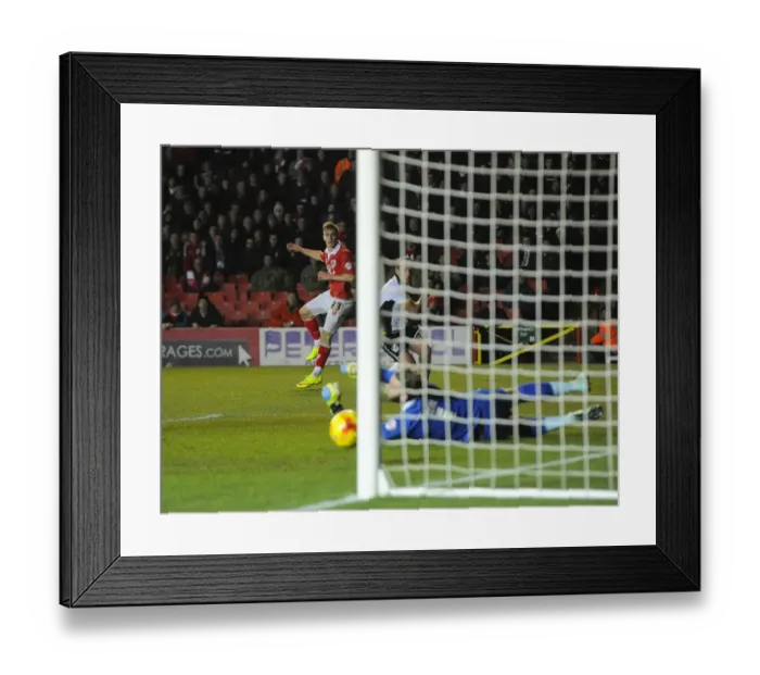 Framed Print : Bristol City vs Port Vale: Joe Bryan's Thwarted Goal (February 10, 2015)