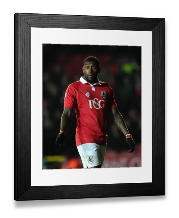 Framed Print : Jay Emmanuel-Thomas in Action: Bristol City vs Port Vale, Sky Bet League One, 2015