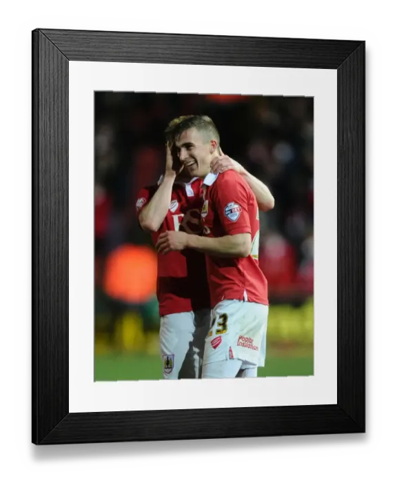Framed Print : Bristol City's Joe Bryan and Wade Elliott Celebrate Goal vs Port Vale, Sky Bet League One, 2015 Framed Print : Bristol City's Joe Bryan and Wade Elliott Celebrate Goal vs Port Vale, Sky Bet League One, 2015