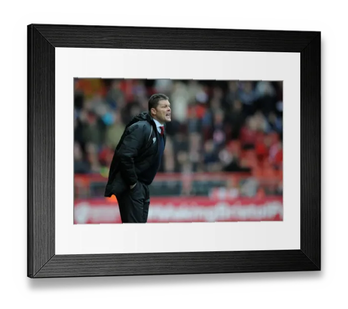 Framed Print : Steve Cotterill Leads Bristol City Against Sheffield United in Sky Bet League One, February 14, 2015