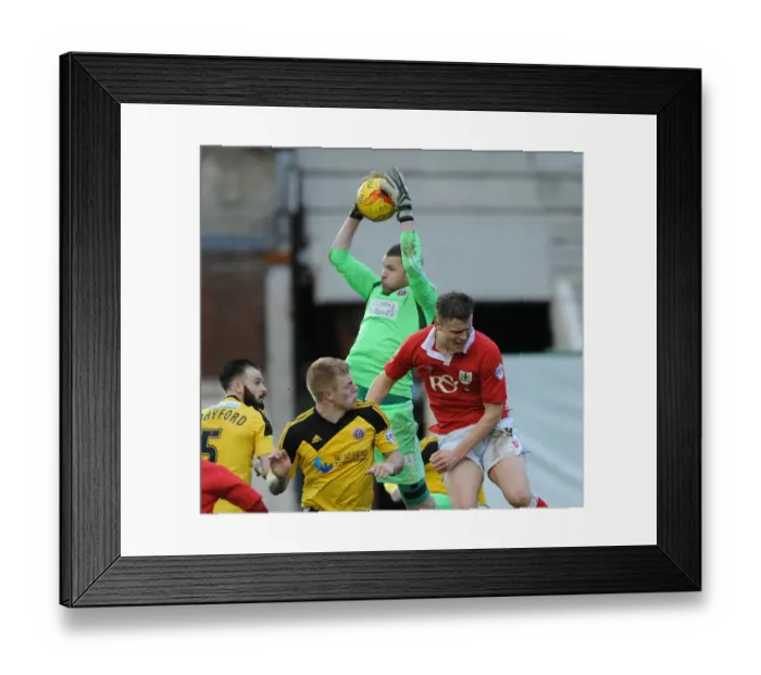 Framed Print : Matt Smith vs Iain Turner: A Football Showdown at Ashton Gate Framed Print : Matt Smith vs Iain Turner: A Football Showdown at Ashton Gate