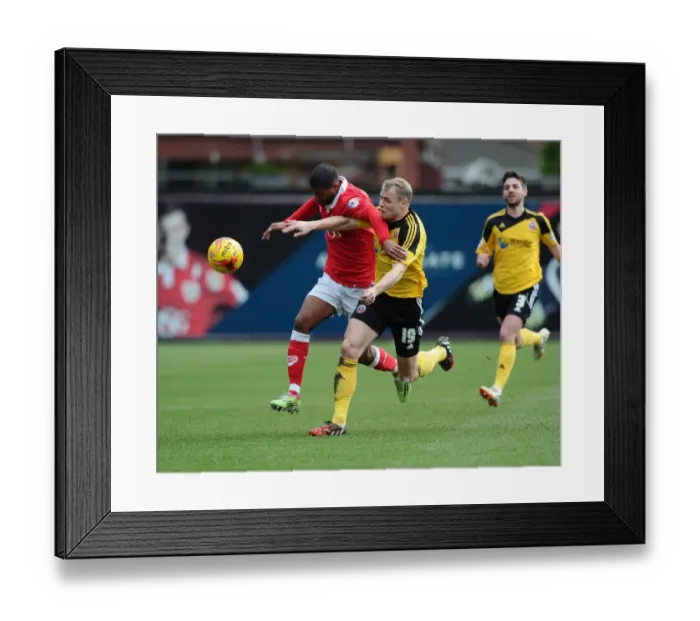 Framed Print : Battling for Supremacy: Mark Little vs. James McEveley in Bristol City vs. Sheffield United