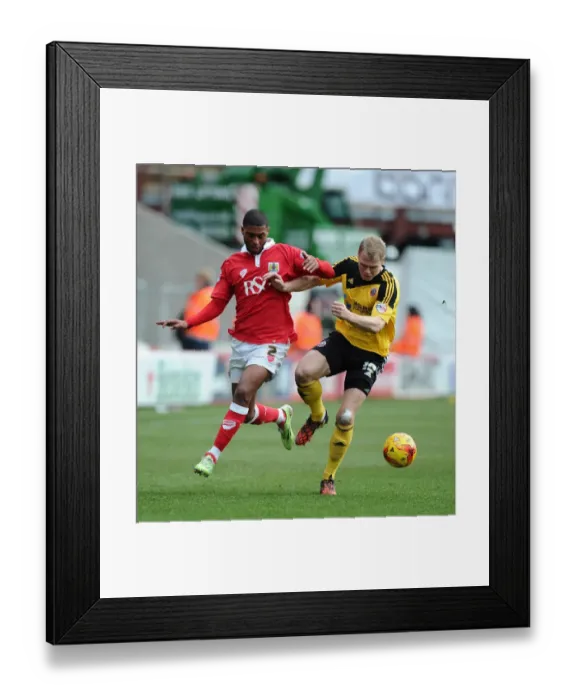 Framed Print : Battling for the Ball: Mark Little vs. James McEveley, Bristol City vs. Sheffield United, February 14, 2015 Framed Print : Battling for the Ball: Mark Little vs. James McEveley, Bristol City vs. Sheffield United, February 14, 2015
