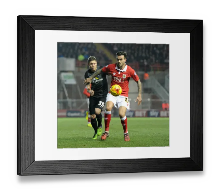 Framed Print : Intense Moment: Marlon Pack Fends Off Harry Beautyman's Pressure at Ashton Gate Framed Print : Intense Moment: Marlon Pack Fends Off Harry Beautyman's Pressure at Ashton Gate