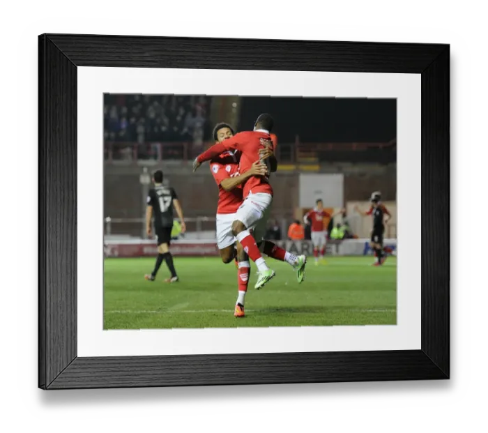 Framed Print : Agard and Smith's Euphoric Goal Celebration: Bristol City's Victory Moment vs. Peterborough United in Sky Bet League One Framed Print : Agard and Smith's Euphoric Goal Celebration: Bristol City's Victory Moment vs. Peterborough United in Sky Bet League One