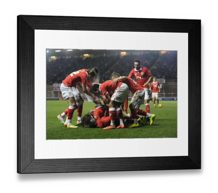 Framed Print : Bristol City Celebrates: Kieran Agard Scores Against Peterborough United, Sky Bet League One, 2015 Framed Print : Bristol City Celebrates: Kieran Agard Scores Against Peterborough United, Sky Bet League One, 2015