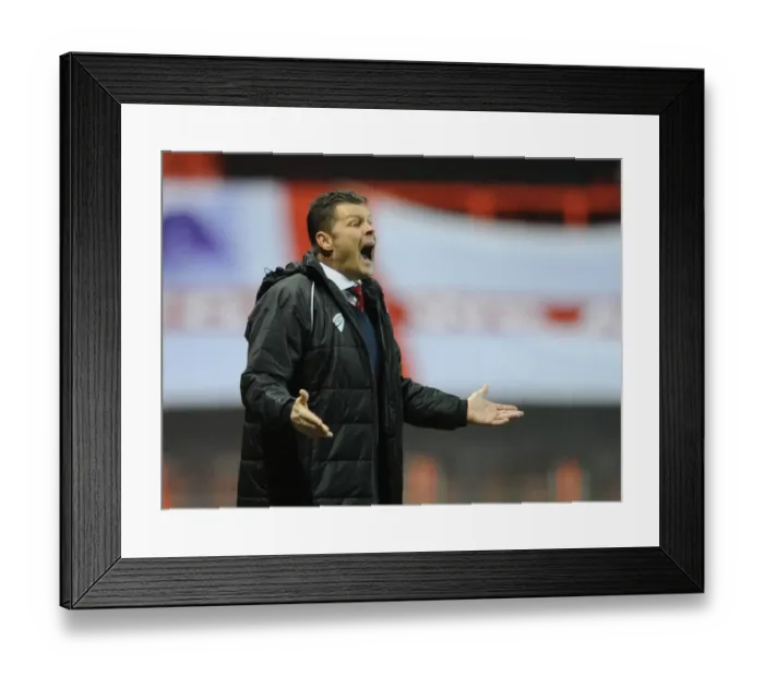 Framed Print : Steve Cotterill Leads Bristol City in Sky Bet League One Clash vs. Peterborough United, 2015