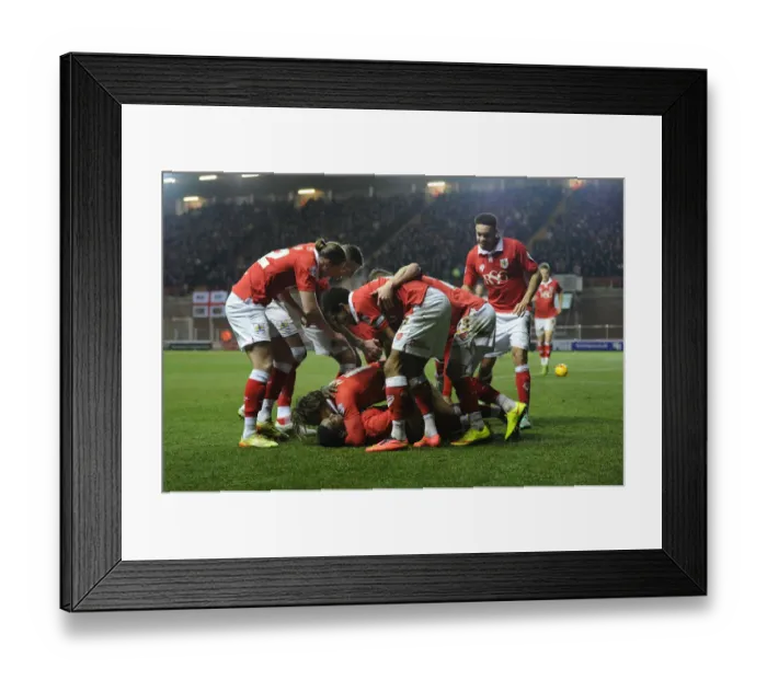 Framed Print : Bristol City Celebrates: Kieran Agard's Goal Against Peterborough United, Sky Bet League One, 2015 Framed Print : Bristol City Celebrates: Kieran Agard's Goal Against Peterborough United, Sky Bet League One, 2015