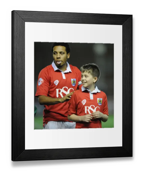 Framed Print : Bristol City's Korey Smith and Mascot Celebrate Victory over Peterborough United, February 17, 2015 Framed Print : Bristol City's Korey Smith and Mascot Celebrate Victory over Peterborough United, February 17, 2015