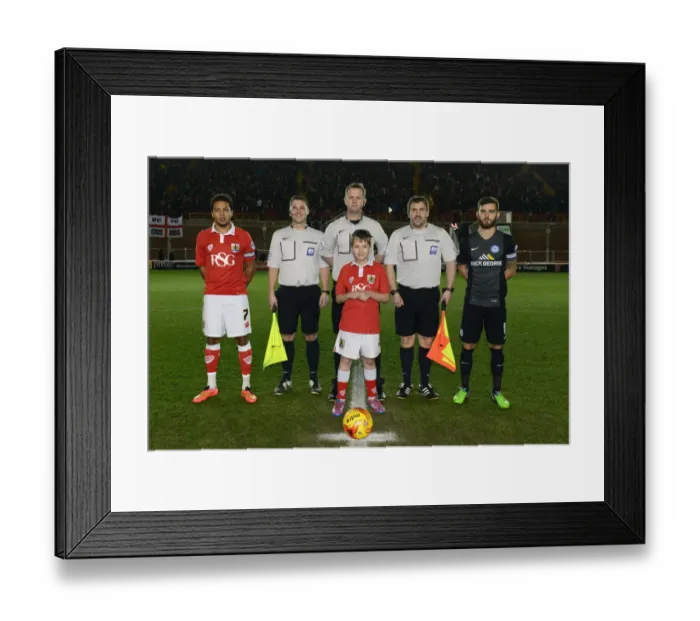 Framed Print : A Clash of Football Passions: Bristol City vs Peterborough United (Februgaston Gate, February 17, 2015)