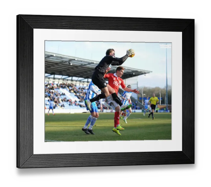 Framed Print : Bristol City's Joe Bryan Tackles Sam Walker of Colchester United - Football Rivalry in Sky Bet League One Framed Print : Bristol City's Joe Bryan Tackles Sam Walker of Colchester United - Football Rivalry in Sky Bet League One