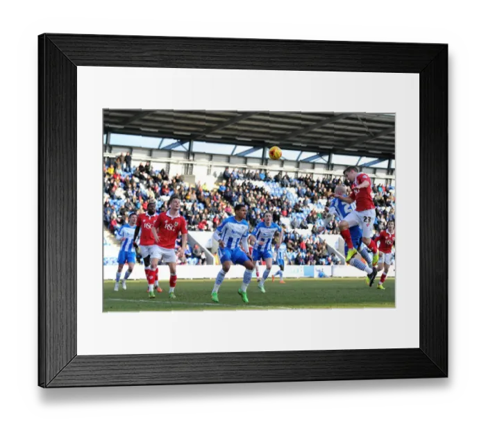 Framed Print : Bristol City's Joe Bryan Charges Towards Goal in Colchester United Clash
