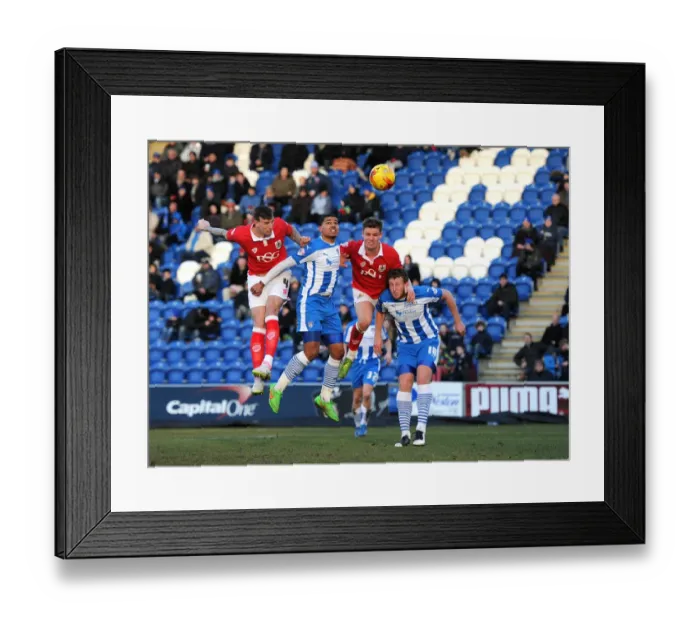 Framed Print : Aden Flint Scores for Bristol City against Colchester United, 2015