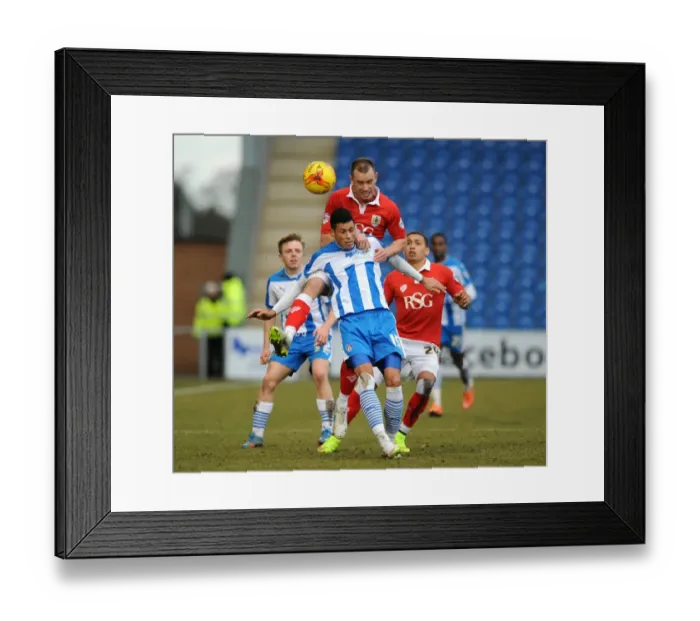Framed Print : Bristol City vs Colchester United: Intense Aerial Battle Between Aaron Wilbraham and Matthew Briggs Framed Print : Bristol City vs Colchester United: Intense Aerial Battle Between Aaron Wilbraham and Matthew Briggs