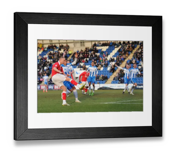 Framed Print : Aaron Wilbraham's Determined Moment: Colchester United vs. Bristol City, 2015 Framed Print : Aaron Wilbraham's Determined Moment: Colchester United vs. Bristol City, 2015