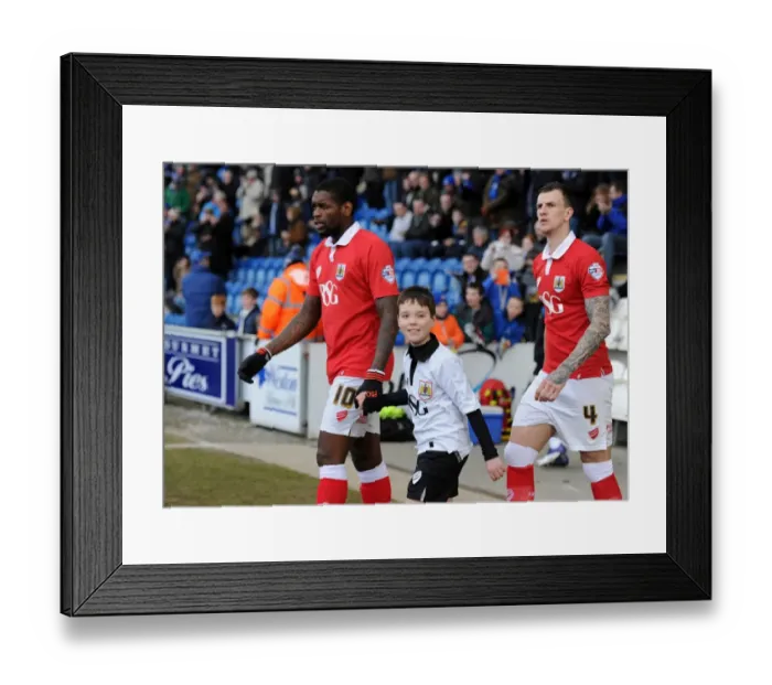 Framed Print : Football Rivalry: A Battle Between Colchester United and Bristol City at Colchester Community Stadium (2015) - League One Giants Clash